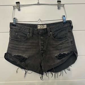 We the Free black denim shorts